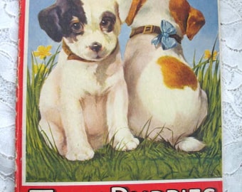 Vintage Childrens Book ~ My Twin Puppies ~ Edna Groff Deihl ~ Sam'L Gabriel Sons & Co. ~ 1924