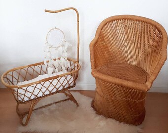 Vintage Rattan Chair for Adults