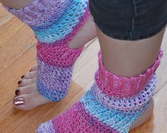 Hydrangea Crocheted Yoga/Pilates/Dance/Pedicure/Flip Flop Socks (AVERAGE SIZE) Made To Order