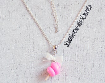 Candy Candy Floss cotton necklace / handmade