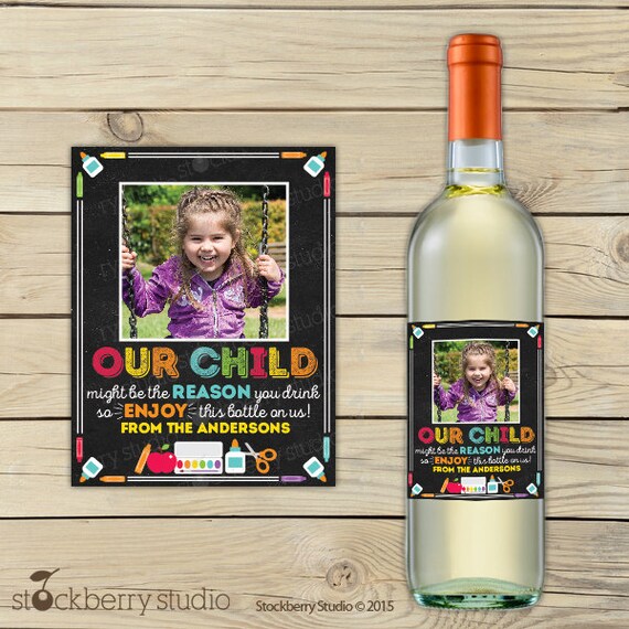 teacher wine labels printable teacher appreciation gift