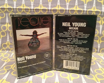 Decade by Neil Young Cassette Tape rock double album