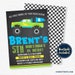 Monster Truck Invitation, Chalkboard Invitation, Monster Truck Birthday Invitation, Monster Jam Party