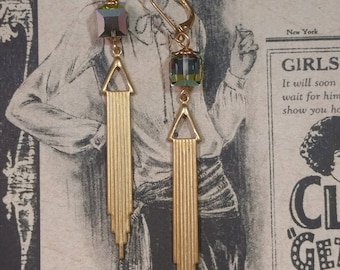 Art Deco Earrings - Miss Fisher Jewelry - Art Deco Jewelry - Flapper Jewelry - 1920s Earrings - Great Gatsby Wedding - Womens Jewelry