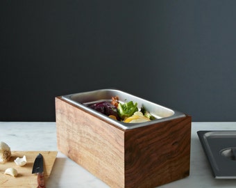 Noaway Countertop Compost Bin in Walnut
