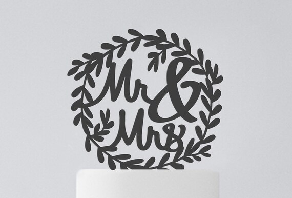 Download Mr and Mrs SVG Cutting File JPG and EPS Wedding Cake Topper