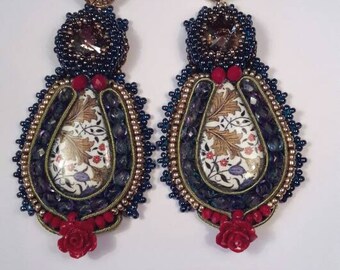 Hanging Lava Stone Earrings FRIDA