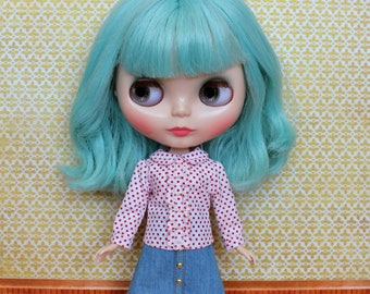 Blythe Top, Floral Blouse with collar