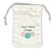 Print Your Logo Drawstring Pouches for Small Business, Merchandise, Packaging - Ivory Cotton Fabric Bags - Set of 12 (1000)