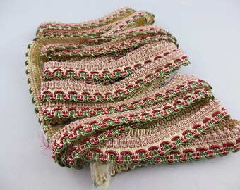 Stripe upholstery Ecru / Burgundy / Green