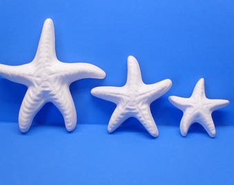 Ready To Paint/DIY/Plaster/ChalkWare/PlasterCraft Wall Décor/Wall Hanging/Wall Plaque Three Piece Star Fish Set #585