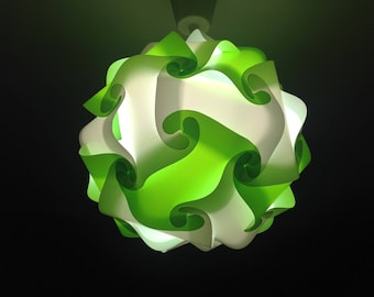 Light green and white lamp sphere puzzle