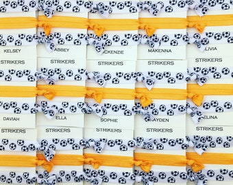 Soccer Hair Tie, Soccer Gift, Team Spirit, Team Colors, Sport, Elastic Hair Ties, Creaseless Hair Ties, Soccer Team, Soccer Player