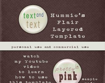 Digital Scrapbooking Flair Template and Styles