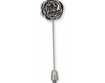 Carnation Brooch Pin Jewelry Sterling Silver Handmade Flower Brooch Pin CN1-STPN