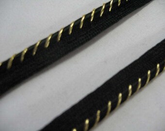 Black and Gold Pillow Trim Piping Cord Gimp