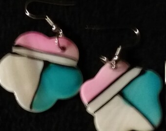 Vintage Mother Of Pearl Earrings