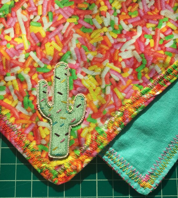READY TO SHIP-SugarSpike-Sprinkle Cactus Snapback Bandana-Kawaii-Kitsch-Super Sweet Sugar Tooth Special-One Of A Kind