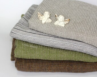 100% Linen Bath Towel | Soft Pure Flax Boho Bathroom Towel | Green Washed Waffle Linen Travel Towel | Natural Organic Kitchen Tea Towels