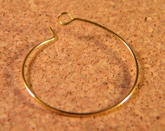 supports 30 rings / hoop earrings gold plated 25 mm N ° 3