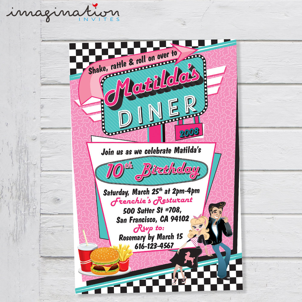 50'S Style Invitations 2