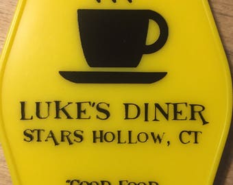Luke's Diner' GILMORE GIRLS inspired keytag