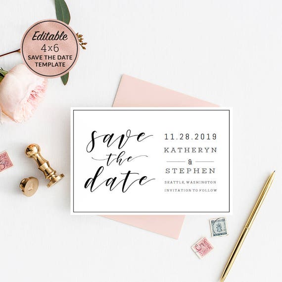 save the date cards template