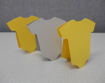 18 Baby Onesie Place Cards, Baby Shower Note Cards, Party Decorations