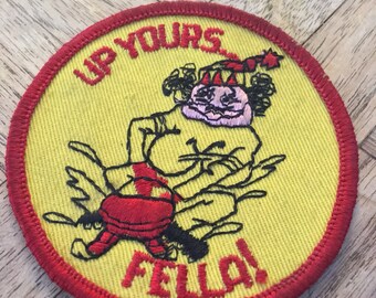 Vintage Patch Up Yours Fella Witch Woman Feminist