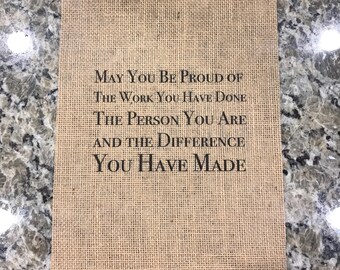 Retirement Burlap Print - Retirement Gift - Coworker Retiring