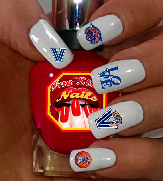 Villanova College Basketball Nail Art Decals. Clear Waterslide - Villanova College Basketball Nail Art Decals. Clear Waterslide