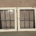 Shabby Chic Distressed Antique Leaded Glass Cabinet Door- Annie Sloan Old White