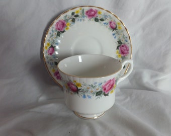 Daisy, Buttercup and Rose Teacup and Saucer