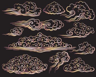 Pink Gold wave,Drawn Wind,Pink Gold Cloud,Hand-drawn clouds,Painted by hand wave,Cloud cartoon,Cartoon wave,curls,Drawn curls,Kids Clipart