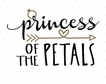 Princess of the Petals SVG file, Petal Patrol SVG, Flower Girl cut file, Wedding SVG Iron on file, Bridal Party svg, vinyl die cut file