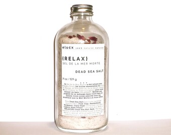 Cadeau de bain de spa. trempage de bain de sel de mer morte RELAX 100 % naturels fabriqués à la main pour les hommes et les femmes. hgtv recommandé magazine 2018