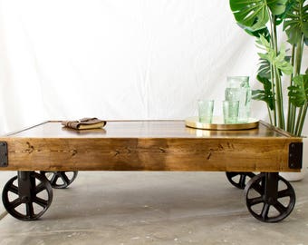 Industrial Cart Coffee Table (LOCAL Pickup/Delivery ONLY)