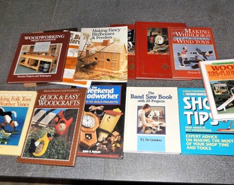 Lot of 12 Assorted Woodworking Books, Shop Tips, Projects, Wood Turning, etc