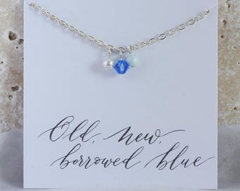 something blue pearl and crysal bridal anklet, something blue bridal gift, anklet for bride, gift for bride, wedding anklet, gold anklet