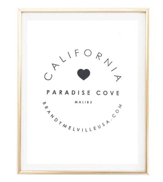 California Brandy Melville Quote City Typographic Print California Brandy Melville Quote City Typographic Print
