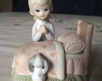 Lefton 1982 praying figurine "Now I lay me down to sleep" The Christopher Collection