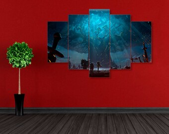 World Of Warcraft, WoW canvas, Battle for Azeroth, Teldrassil canvas, World Of Warcraft art, WoW print, Battle for Azeroth art, Teldrassil