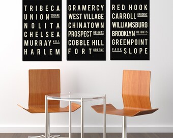 Subway Art New York City - Subway Artwork - Subway Art NYC - Subway Sign - Bus Roll - New York City Subway - NYC Subway - New York Print