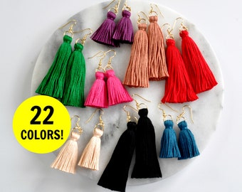 Tassel Earrings, Dangle Earrings, Bohemian Earrings, Long Tassel Earrings, Mini Tassel Earrings, Tassle Earrings, Wholesale, Libbyandsmee