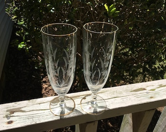 Antique Champagne Flutes