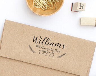 Return Address Stamp, Self-Inking Address Stamp, Custom Address Stamp, Wedding Stamp, Personalized Address Stamp, Stamp Style No. 45