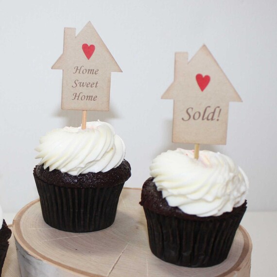 Housewarming Cupcake Toppers Party Cake Picks Housewarming Cupcake Toppers Party Cake Picks