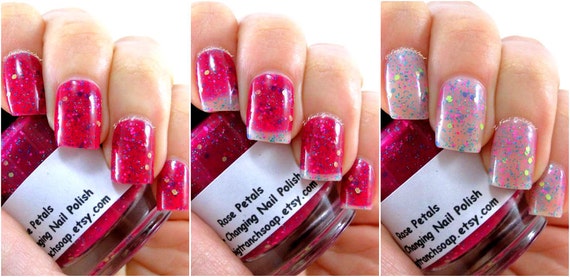 Color Changing Nail Polish- Glitter - Mood Nail Polish - Rose Petals Color Changing Nail Polish- Glitter - Mood Nail Polish - Rose Petals - FREE U.S. SHIPPING - Nail Polish/Lacquer - 0.5 oz Full Sized Bottle from ... - Color Changing Nail Polish- Glitter - Mood Nail Polish - Rose Petals