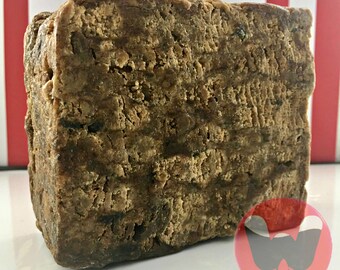 African Black Soap, Raw Unscented Black Soap, (4oz, 8oz), Unrefined Soap, Acne Soap. FREE SHIPPING in US.