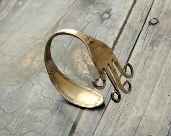 Silver fork bracelet, Recycle bracelet, Silver bracelet, Gift for her, Valentine's gift, Ethnic bracelet, Boho bracelet